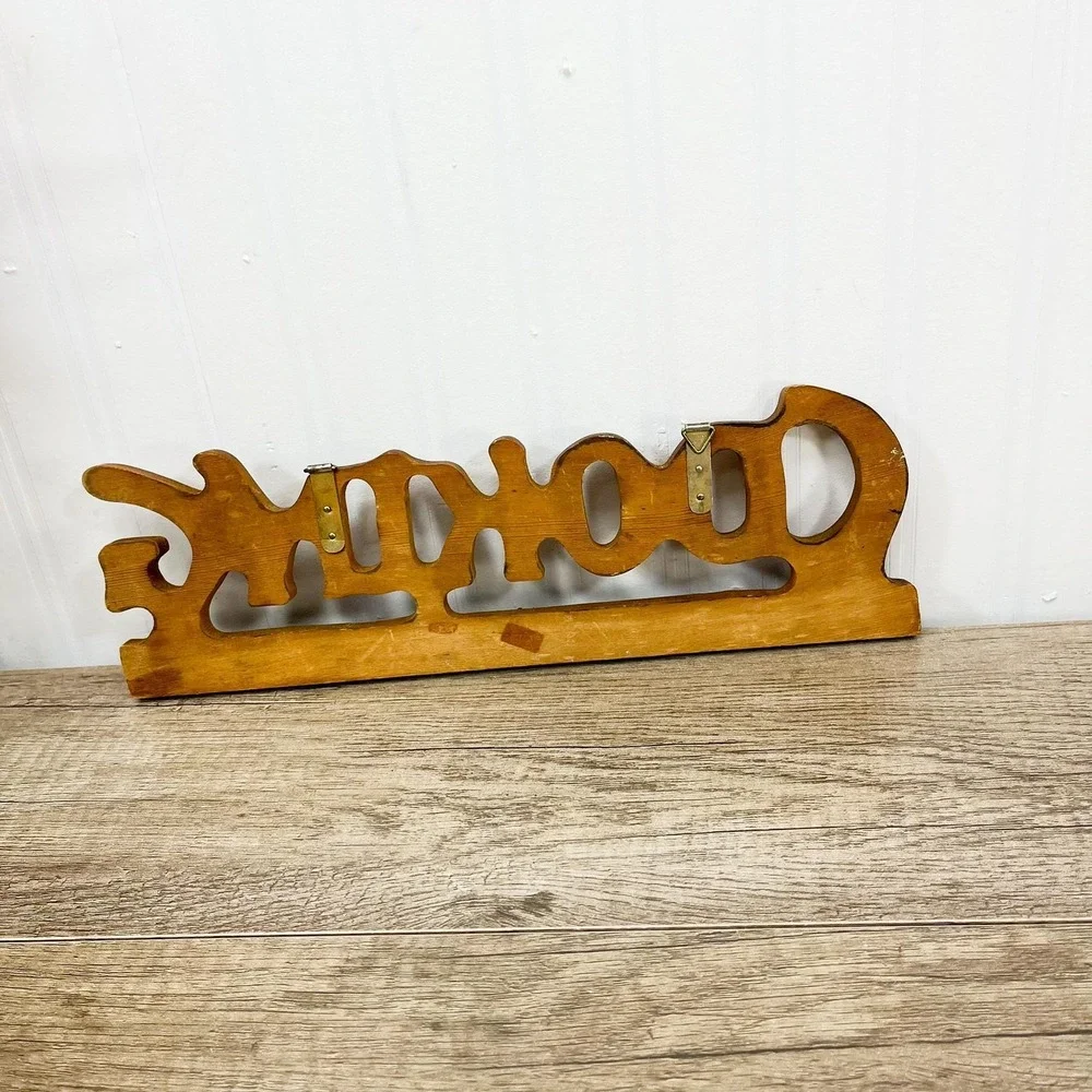 Midcentury Modern Entryway Shelf, Key Holder, Utensil Holder